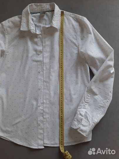 Рубашка школьная белая р.158