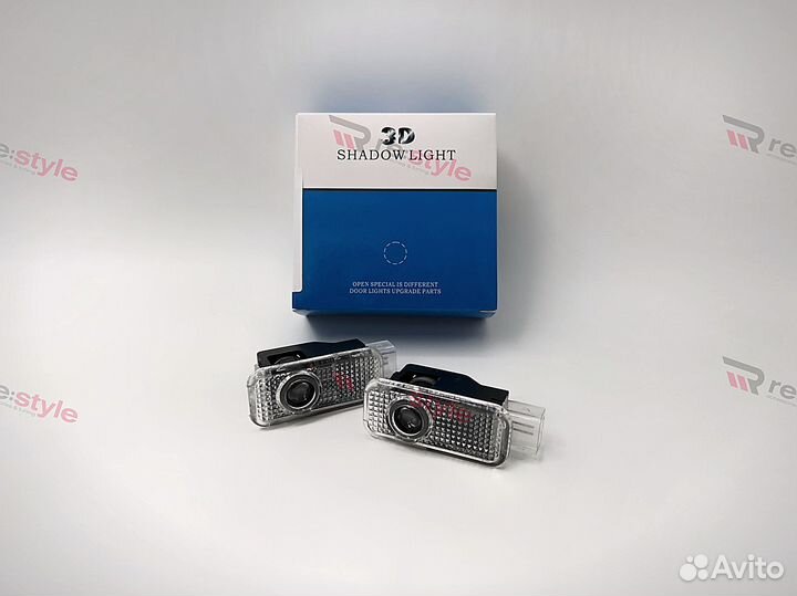 Проекция логотипа Audi на двери