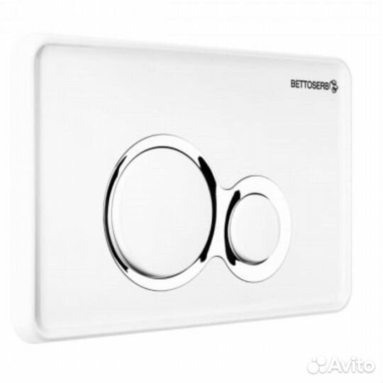 Клавиша смыва pestan bettoserb DUO бел. глянц/хро