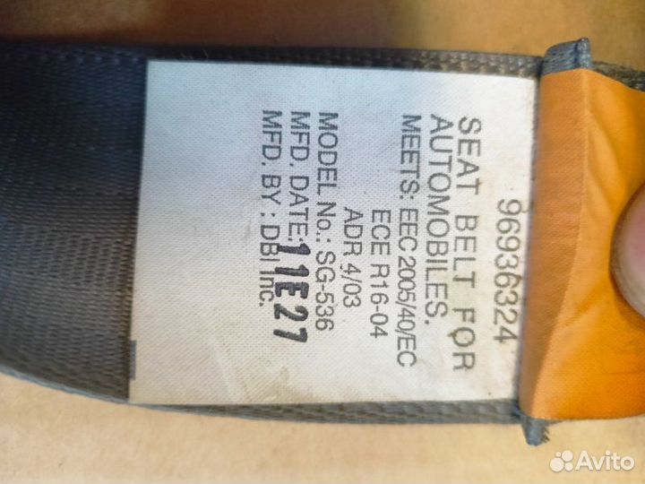 Ремень безопасности Chevrolet Lacetti F16D3 1.6