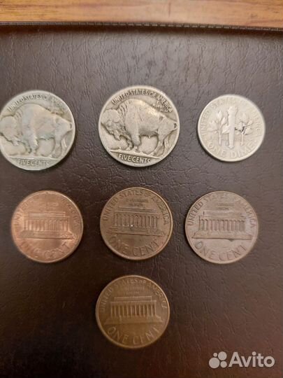 Монеты США серебро и обычные