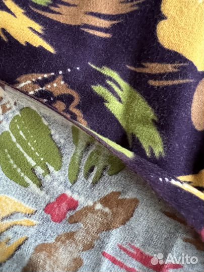 Фланель винтажная с принтом, ткань СССР, 80е