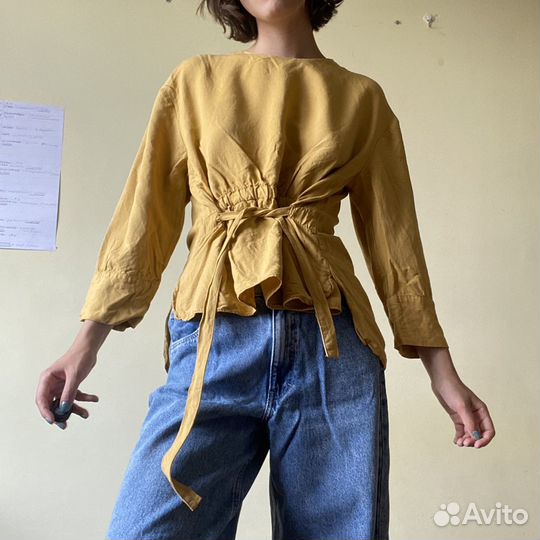 Блуза льняная Zara