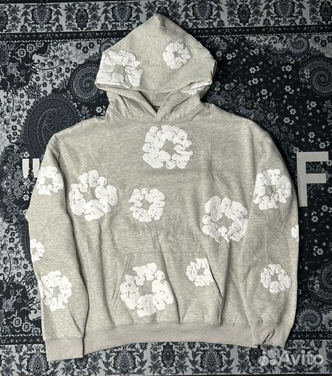 Худи denim tears серая