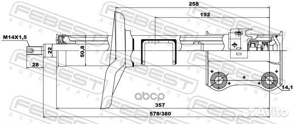 Амортизатор передний левый GAS.twin tube 076655