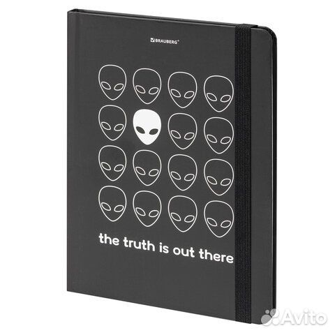 Блокнот с резинкой в клетку 96 л., А5 145х203 мм