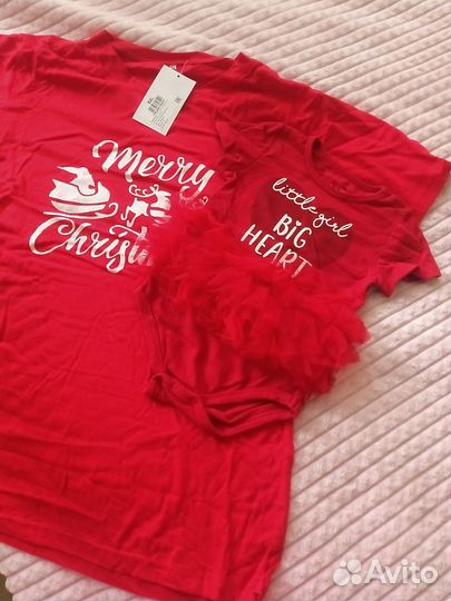 Комплект Новогодний 62-68-74 Мама и дочка