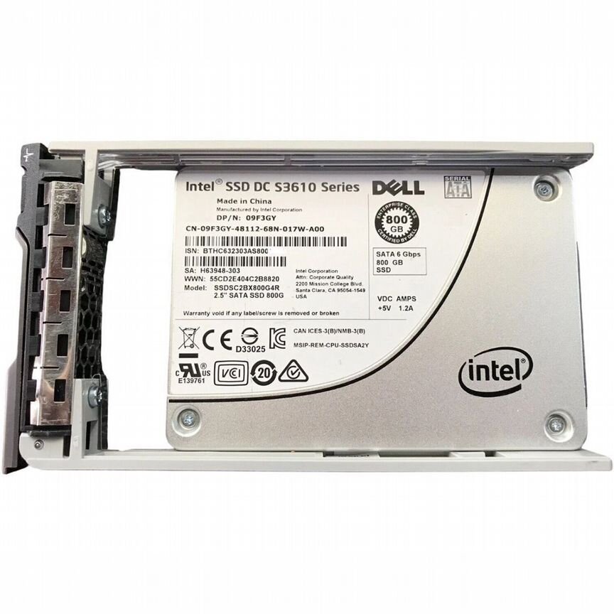 [9F3GY] Жесткий Диск Dell 800gb Sata3 2,5" Ssd 9f3gy