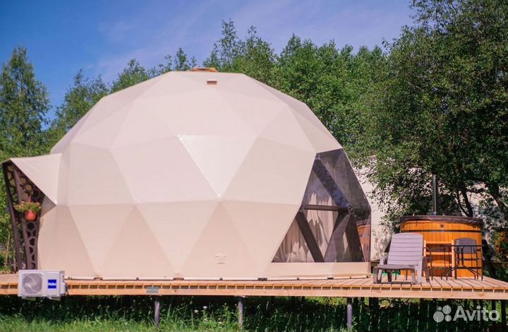 Шатер купольный для глэмпинга диаметр 7м