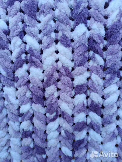 Плед плюшевый ручной работы