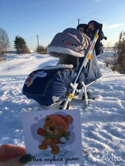 Коляска санки микки маус Дисней