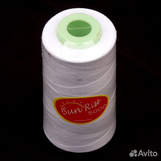 Нитки швейные 100% PE 40/2 цв белый, боб 3200ярдов