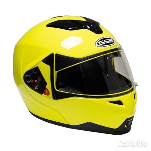 Мотошлем GSB G-339 fluo yellow, M
