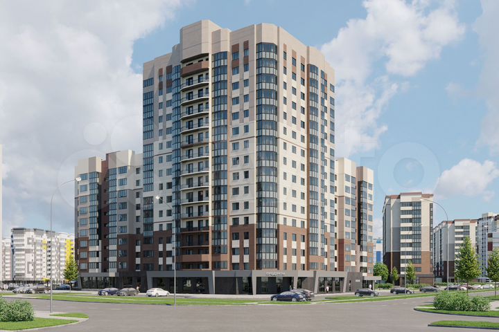 2-к. квартира, 67,5 м², 7/16 эт.