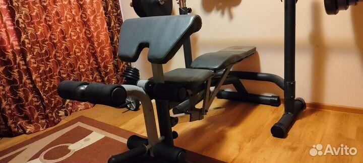 Скамья для жима и пресса, со стойками