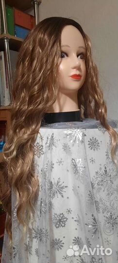 Парик омбре пепельный блонд на сетке