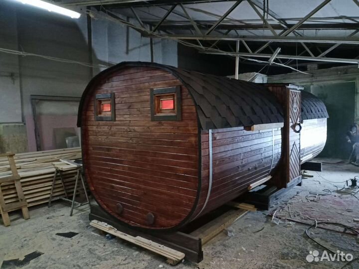 Баня бочка и квадро под ключ