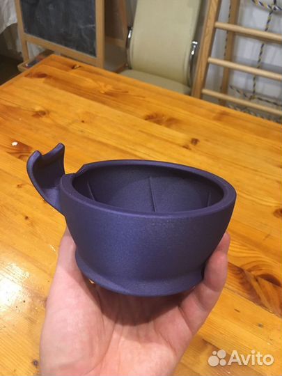 Чаша для пены для бритья с подставкой для щетки