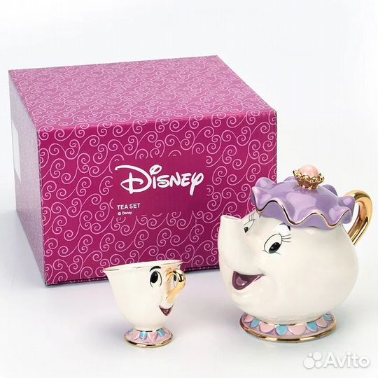 Сервиз Disney Красавица и чудовище и Чашка Чип