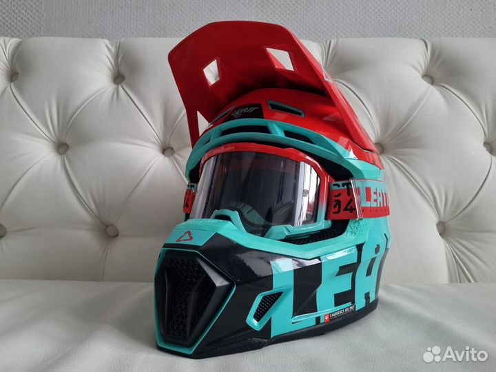 Кроссовый Мотошлем с очками Leatt Moto 7.5 Fuel