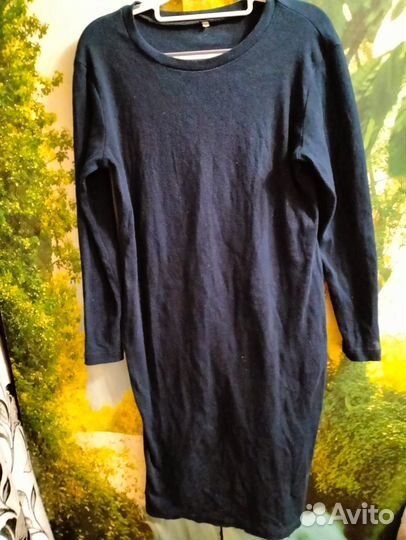 Платье темно синее лапша р. 54