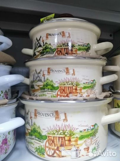 Наборы эмалированных кастрюль