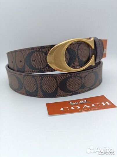 Ремень женский coach натуральная кожа люкс