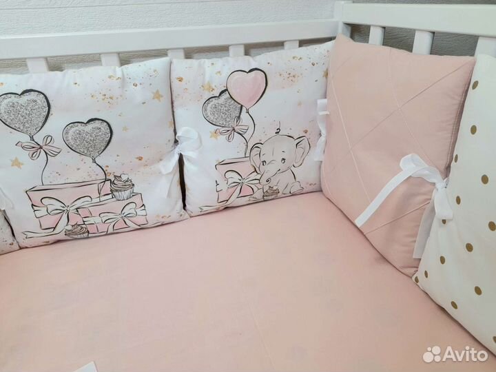 Бортики в детскую кроватку с панельками