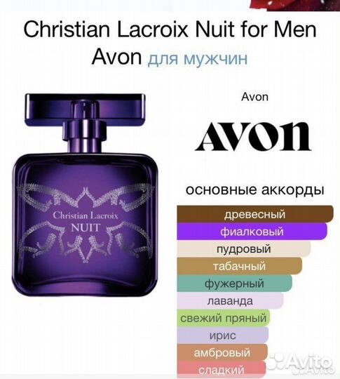 Avon Christian Lacroix nuit for Men Avon Раритет