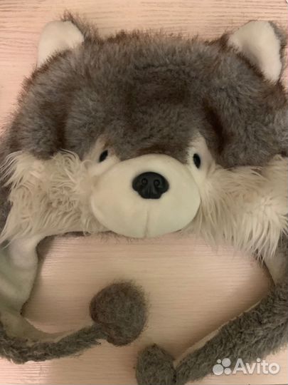 Шапка детская волк