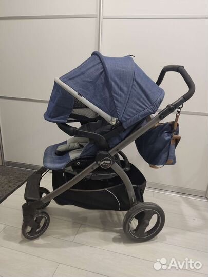 Коляска 3 в 1 Peg Perego Book S Urban Denim джинс