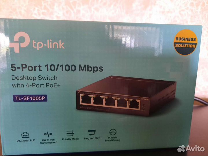 Коммутатор tp-link 5 port 10/100Mbps TL-SF1005P