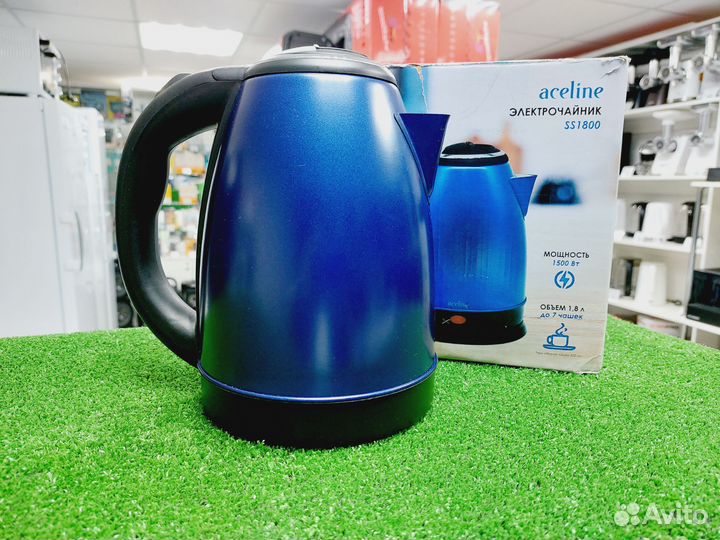 Чайник электрический 1.8л синий