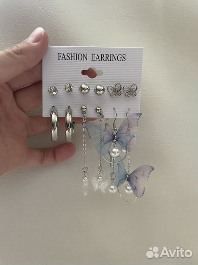 Серьги с бабочками