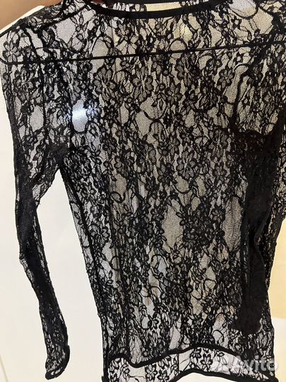 Черная кружевная кофта