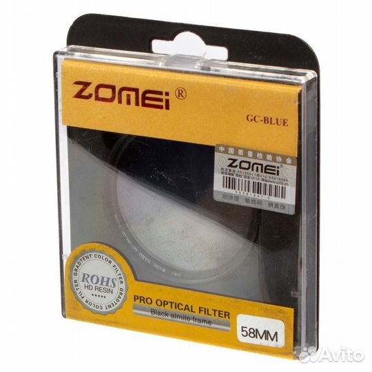 Светофильтр Zomei градиентный небесно-голубой 58mm