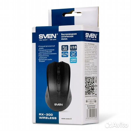 Беспроводная компьютерная мышь Sven RX-300 (новая)