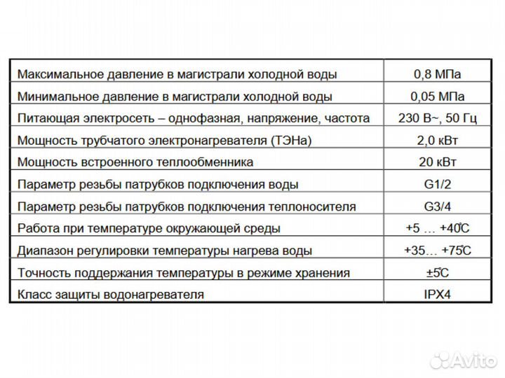 Бойлер комбинированный Thermex Flat 100 V Combi