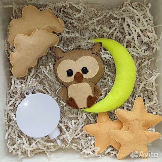 Новый мобиль в кроватку из фетра, ручная работа