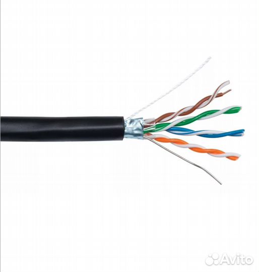 Кабель витая пара FTP4*2*24AWG 5e медь внешка 305м