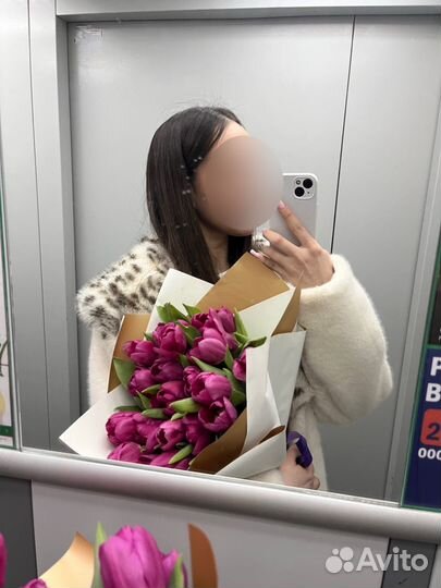 Шуба из эко меха под норку белая