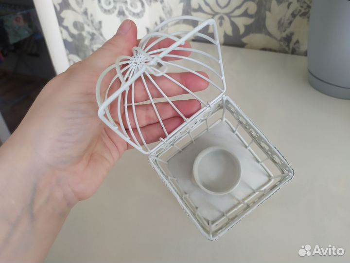 Подсвечник клетка декоративный