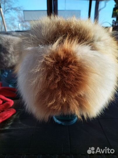 Шапка унисекс обманка из меха рыжей лисы размер 54
