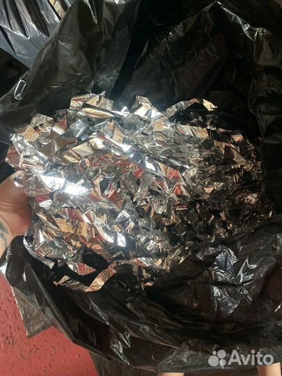 Фольга для бумажной дискотеки серебро