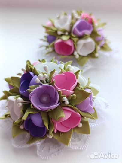 Резиночки для волос ручной работы