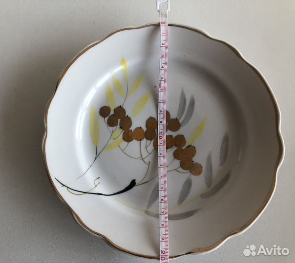 Редкая тарелка. Ручная роспись. Дулево. 66 г