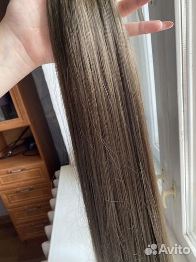 Хвост волосы на резинке