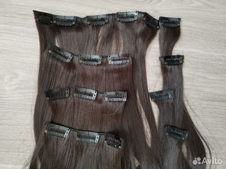 Накладные волосы на заколках