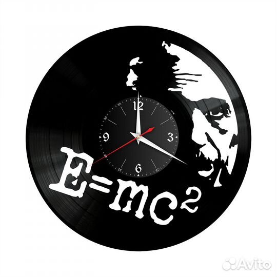 Часы настенные Альберт Эйнштейн из винила, №1