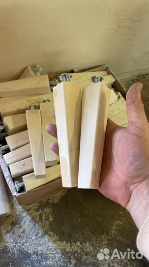 Квадратные мебельные ножки из массива берёзы